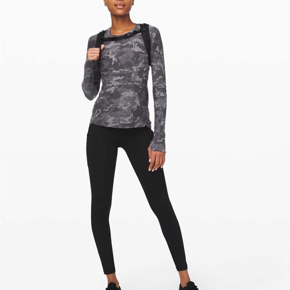 Lululemon Runderful Long Sleeve, Size 4, Incognito Camp HTR Black - Picture 3 of 7